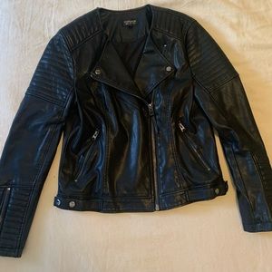 Vegan Leather Topshop Moto/Biker Jacket
